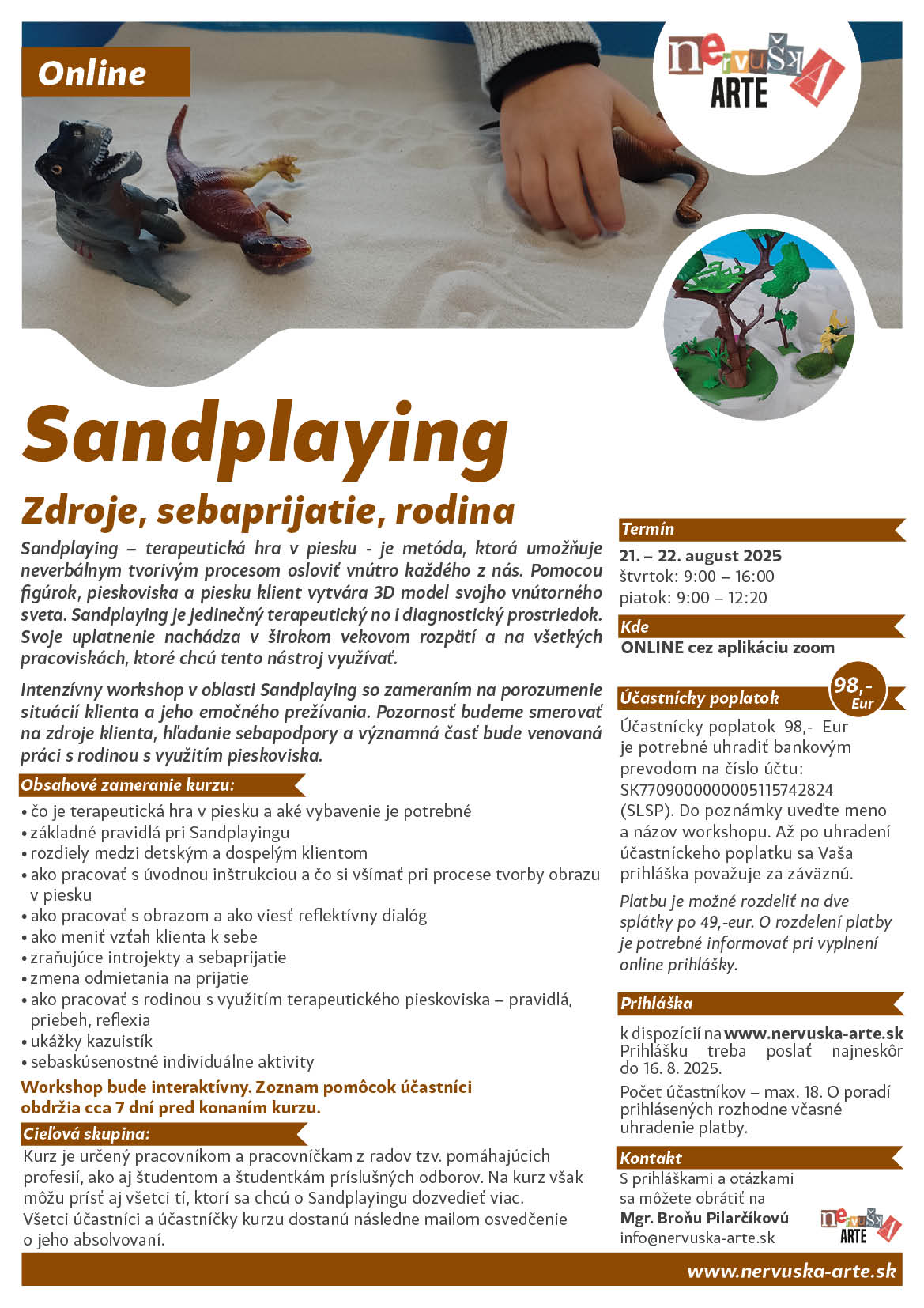 Sandplaying Zdroje, sebaprijatie, rodina